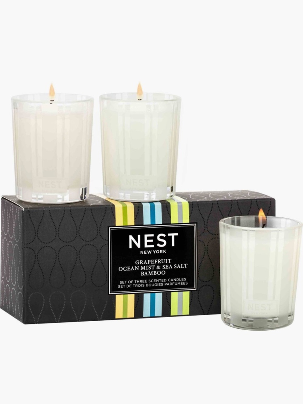 NWT NEST New York 3 piece Votive Candle set